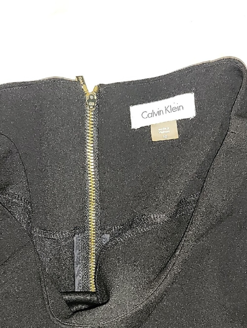Calvin Klein Black Mini Dress with Bell Sleeves - Picture 2 of 5